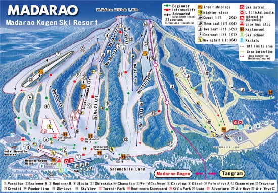 Madarao Ski Map